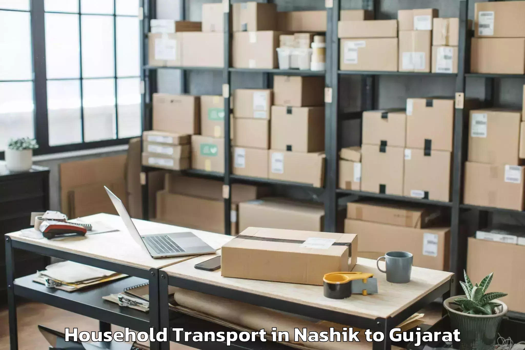 Book Nashik to Wankaner Household Transport Online